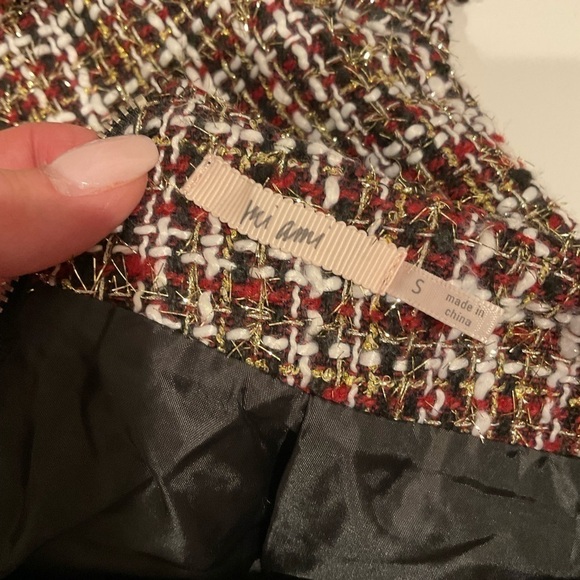 Mi Ami adorable tweed skirt with fit and flare style - Picture 6 of 7